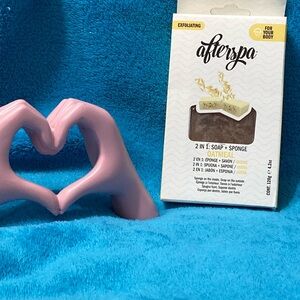 NIB - afterspa 2 in 1 soap and sponge